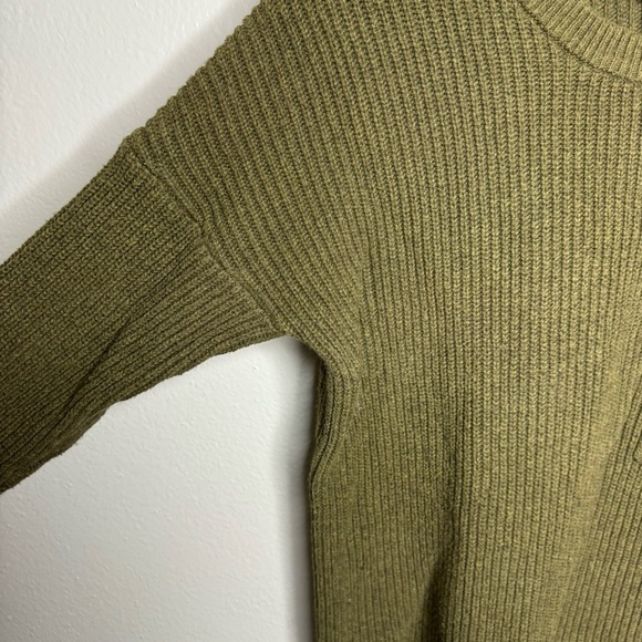 Madewell Thompson Pocket Pullover Sweater in Heather Elm Green Knit Sweater - Picture 8 of 13